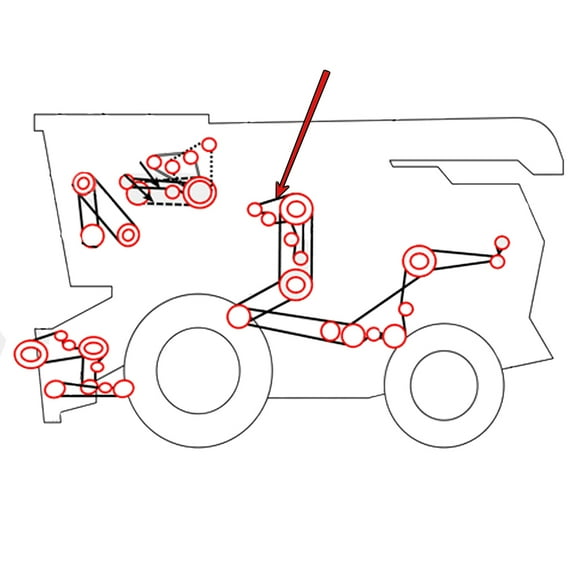 RAParts 238887M2 New Combine Gas Main Drive Belt Fits Massey Ferguson 410