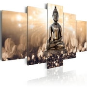 Tiptophomedecor Stretched Canvas Zen Art - Inspiring Contemplation 5 Piece - Stretched & Framed Ready To Hang Art