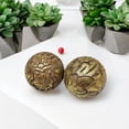 thumbnail image 2 of Mango Wood Decorative Ball Set with Brown and Gold Foil Finish – 3x3 Inch Accent Balls for Coffee Table Centerpiece, Living Room Decor, Modern Rustic Home Accents., 2 of 4
