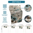 thumbnail image 6 of Teal Tulip Butterfly Table Runner 72 Inches, Beige Turquoise Floral Farmhouse Wooden Bed Runner Dresser Scarves Tabletop for Indoor Outdoor Parties/Ceremony/Banquet, 14" x 72", 6 of 8