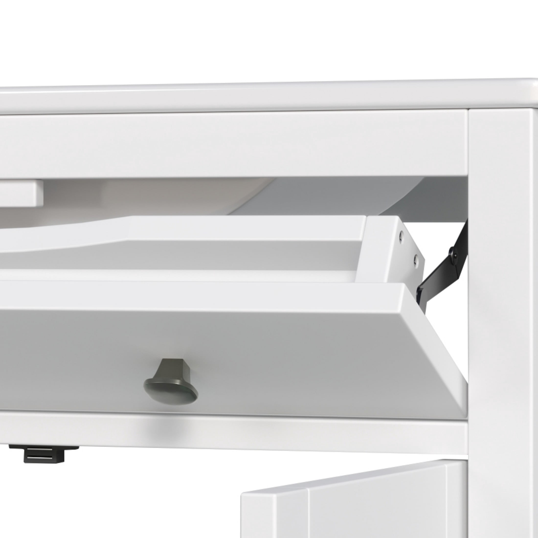 Christopher Knight Home 30" Bathroom Vanity with Sink, Glass Door, Tip-Out Tray, Solid Wood Legs, White
