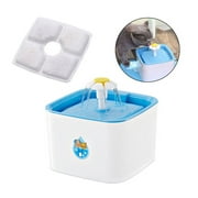 Puloru Pet Bowl Dish Filter Dispenser Automatic Cat Dog Water Fountain Drinking Feeder