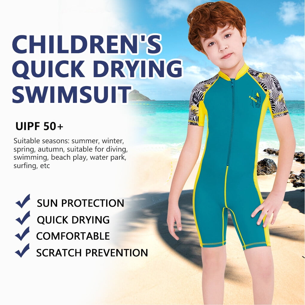 Maillot De Bain Bébé Garçon Anti-UV Manches Longues + Chapeau - Combinaison Piscine Plage, Motifs Tortue Ou Dinosaure