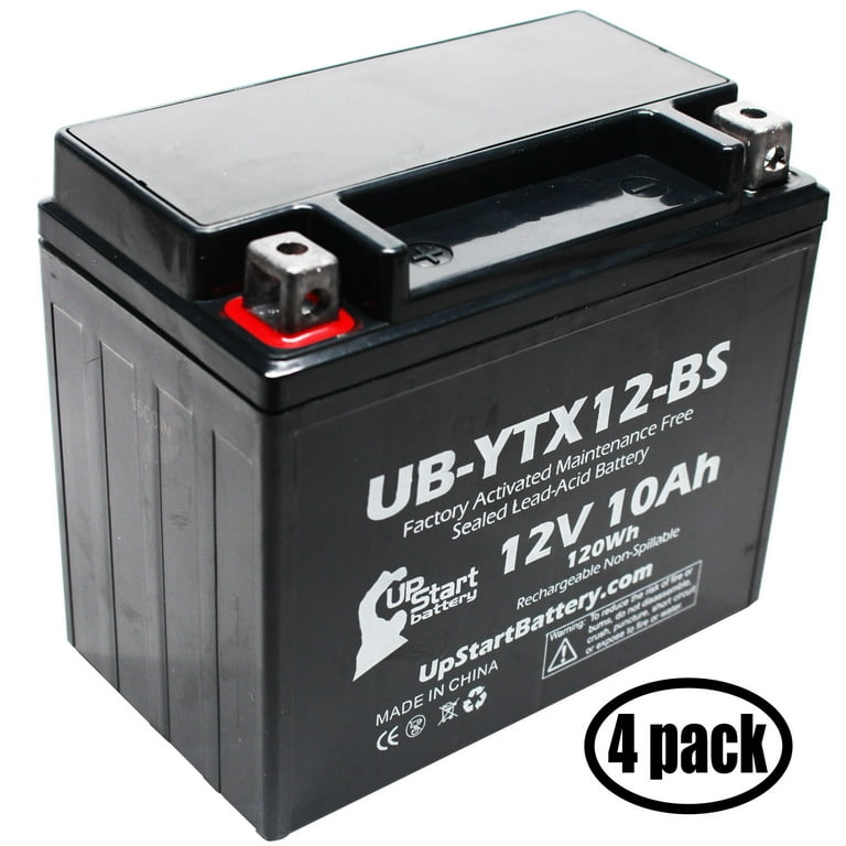 4-Pack UpStart Battery Replacement for 1994 Honda VFR750F 750 CC