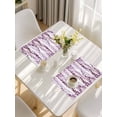 thumbnail image 5 of Purple Weeping Eucalyptus Placemats Set of 8, Spring Summer Farmhouse Leaves Placemats for Dining Table, Place Mats for Kitchen Tabletop, Waterproof Wipeable Dining Table Mats Set, 5 of 9