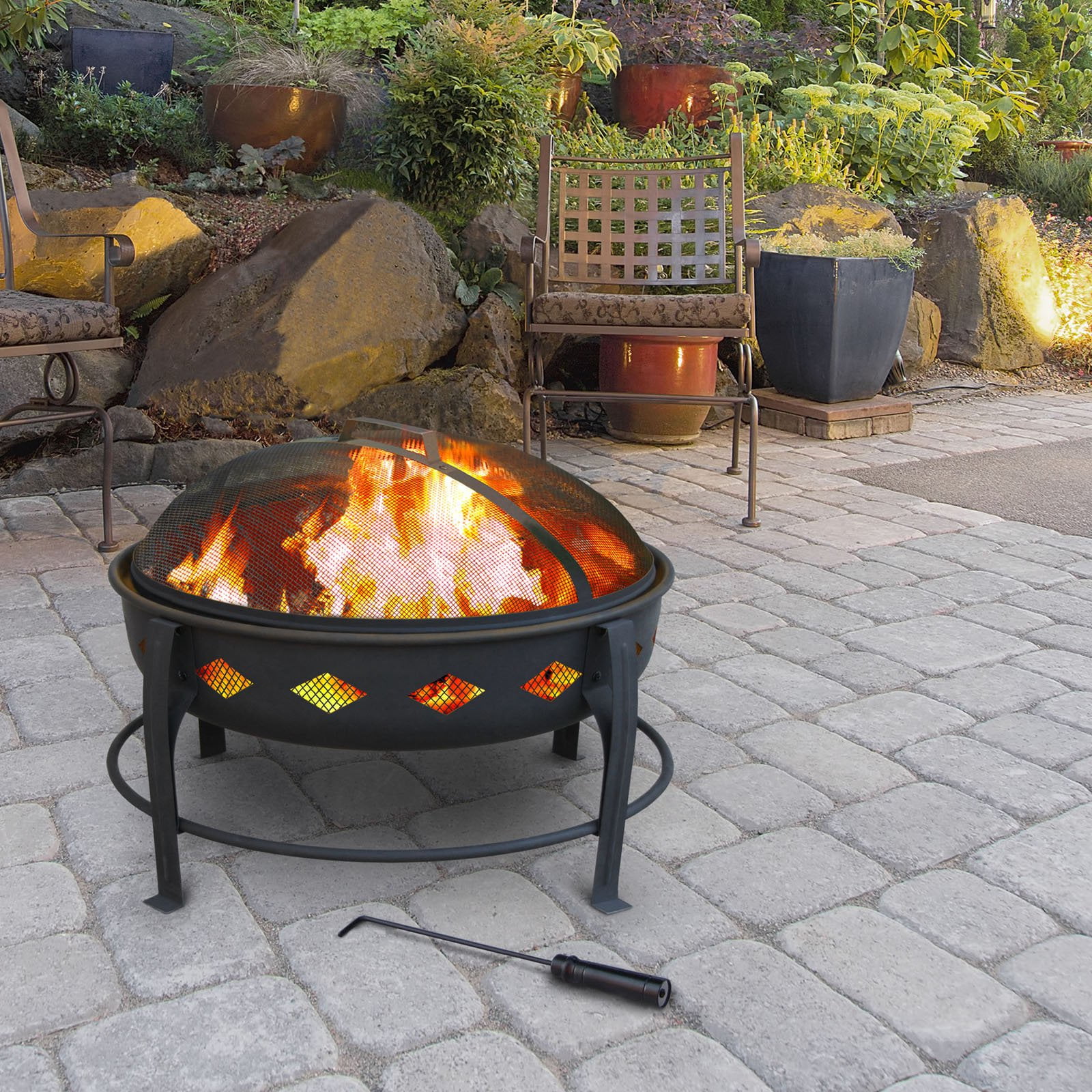 Landmann USA Bromley Diamond Fire Pit  Walmart com