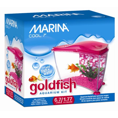 Marina 1.7-Gallon Cool Goldfish Kit, Pink