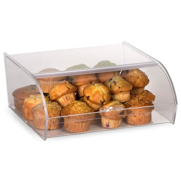 Food Display Case For Countertop Use, Clear Acrylic, Curved Lid With