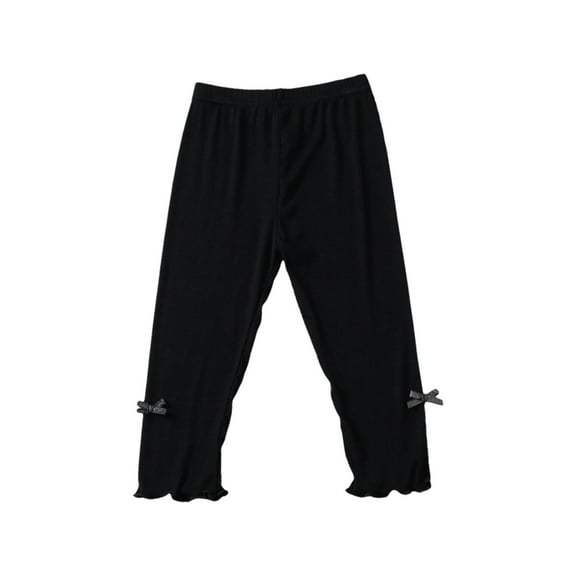 Ketyyh-chn99 Pants for Girls Girls' Soft Leggings Casual Pants Black,5-6Y