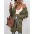 thumbnail image 3 of LAICAIW Womens Cardigan Long Sleeve Cable Knit Sweater Open Front Loose Outwear with Pocket, 3 of 5