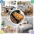 thumbnail image 4 of Halloween Bat Silhouette Pattern Rectangle Tablecloth 60"x84",Waterproof Polyester Rectangle Table Cloth, Wipeable Spillproof Polyester Tablecloth for Dining, Camping, Indoor and Outdoor, 4 of 5