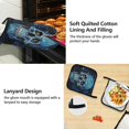 thumbnail image 3 of Art Starry Sky Skull Oven Mitts and Pot Holders with Chef Apron,Set of 5 Heat Resistant Kitchen Gloves and Silicone Non-Slip Potholders Adjustable Neck Buckle Chef Apron, 3 of 6