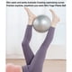 thumbnail image 4 of Pelota de yoga y pilates, 25 cm, de PVC, ideal para ejercicios de gimnasia y fitness, ideal para entrenamiento de estabilidad y equilibrio, ideal para actividades en edades tempranas y yoga, 4 of 7