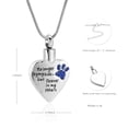 thumbnail image 6 of No Longer by My Side,But Forever in My Heart Carved Locket Cremation Urn Necklace for Pet Dogs Cats Ashes, 6 of 6