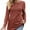 01 Wine, variant on Women Top Tunic Sweater 2XL Pullover Ribbed Knit Comfort Lady Long Sleeve Autumn Daily Loungewear Relaxed Fit Stripe Cogild