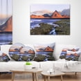 thumbnail image 4 of Designart Colorada lagoon and Volcano Pabellon - Landscape Printed Throw Pillow - 12x20, 4 of 5