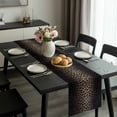 thumbnail image 2 of Leopard Print Table Runner 108 Inches Long, Chic Abstract Black Brown Animals Texture Kitchen Coffee Dining Table Decoration for Home Party Birthday Wedding Home Decor 13x108 Inches, 2 of 8
