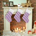 thumbnail image 6 of Coolnut 2 PCS Christmas Stocking Plaid Big Warm 17.7 x 12 Inch Hanging Xmas Stockings Decoration for Family Holiday Party Ornaments Decor Fireplace, 6 of 7