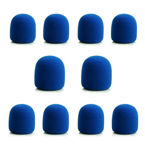 FLhrweasw 10 Tapas Protectoras para Parabrisas Micrófono (azul)