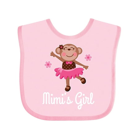 

Inktastic Mimi Girl Ballerina Monkey Girls Baby Bib