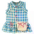 thumbnail image 1 of 2026 Infant Baby Girl Sundress Mint Leaf Collar Sleeveless Floral Printed Dress with Cute Bag Infant Summer Outfit Holiday Daily Wear, 1 of 5