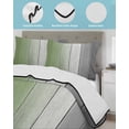 thumbnail image 4 of Quilts Twin Size, Sage Green Gray Ombre Soft Comforter Bedding Set for Bed, Vintage Country Wooden Lightweight Quilted Bedspread with Pillow Cover(2 Pieces) for All Season, 68x86 Inch, 4 of 6