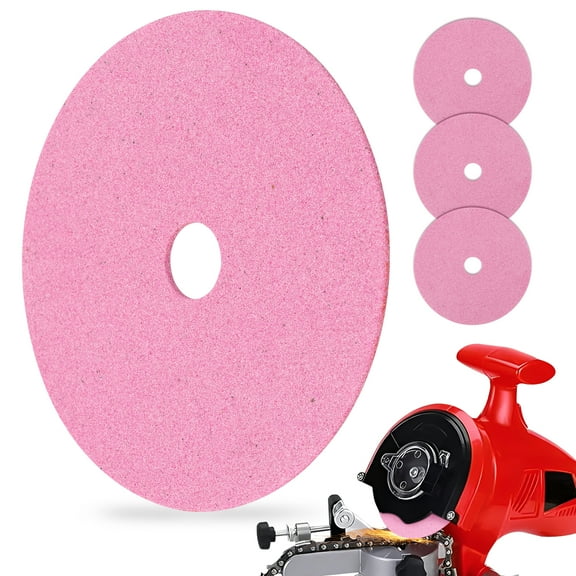 4Pcs 5-3/4 Inch Ceramic Chainsaw Grinding Wheel Precision Finish High Density Chain Grinder Sharpening Wheel for 3/8" 325 Pitch Chainsaw Sharpener