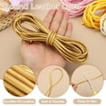 thumbnail image 3 of Cuerda de cuero redonda Uxcell, cuerda de cuero PU de 4 mm x 5.5 yardas para hacer collares y pulseras de cuentas de joyería, manualidades hechas a mano, marrón claro, 3 of 7