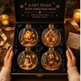 thumbnail image 2 of Glowing Christmas Story Ornament, Light-Up Diorama with Mini Scene, Warm LED Decor for Tree Mantel Window, Holiday Keepsake Gift (Christmas Express), 2 of 7