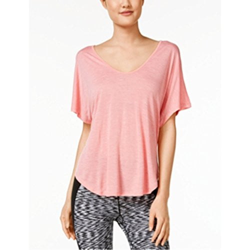 Calvin Klein Womens Short Sleeve Racerback Top,Watermelon,X-Small