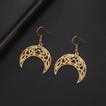 thumbnail image 2 of EUEAVAN Gold Dog Claw Moon Pendant Earrings Stainless Steel Jewelry, 2 of 5