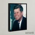 thumbnail image 2 of US President John F Kennedy JFK Portrait Black Framed Canvas Art Print 12X16", 2 of 4