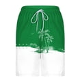 thumbnail image 6 of Iyufng Mens Double Layer Lining Shorts Summer Fashion Printed Beach Shorts with Pockets , Elastic Waistband, Drawstring, 6 of 7