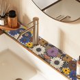 thumbnail image 2 of Yayeee Faucet Mat for Kitchen Sink 30" Diatomite Long Splash Guard Pad, Beige Flowers, 2 of 7
