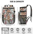 thumbnail image 3 of Travel Cooler Bag - Pioneer Flower Floral Print Pattern Camping Beer Cooler Backpack with Bottle Opener- Waterproof Insulated Picnic Backpacks - Cooler Bag for Beach, 3 of 6