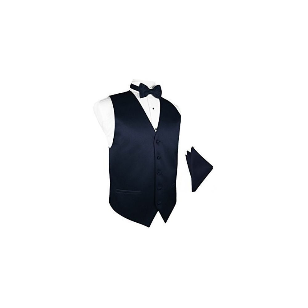 Medium EZ Tuxedo Light Pink Satin Vest and Bow Tie and Pocket Square