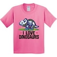thumbnail image 3 of Inktastic Girl Dinosaur I Love Dinosaurs Youth T-Shirt, 3 of 5