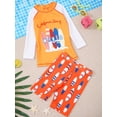 thumbnail image 5 of iiniim Kids Boys Swimsuits UPF 50+ 2-Piece Swim Set Long Sleeve Rash Guard Shirt with Trunks Bathing Suit, 5 of 7