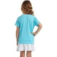 thumbnail image 3 of Pink Platinum Girls' Rash Guard - UPF 50+ Protective Quick Dry Short Sleeve Swim Shirt (4-16), 3 of 7