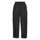 thumbnail image 5 of Pantalones capri de verano con cintura elástica y botones laterales para mujer: color liso, estilo informal/deportivo con elasticidad, 5 of 5