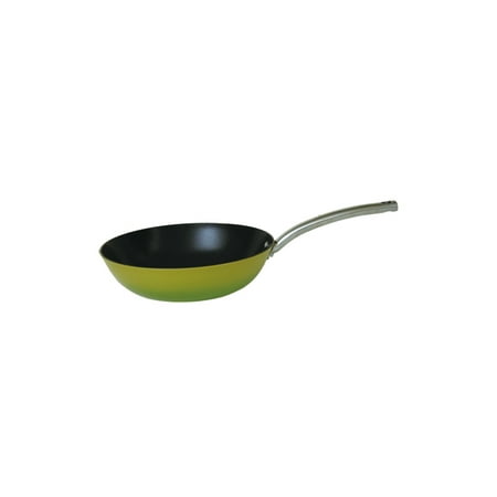 2 Tone Pan - Fancy Cook Light Enamel Cast Iron Nonstick Fry Pan - 12 in. - Two Tone Green