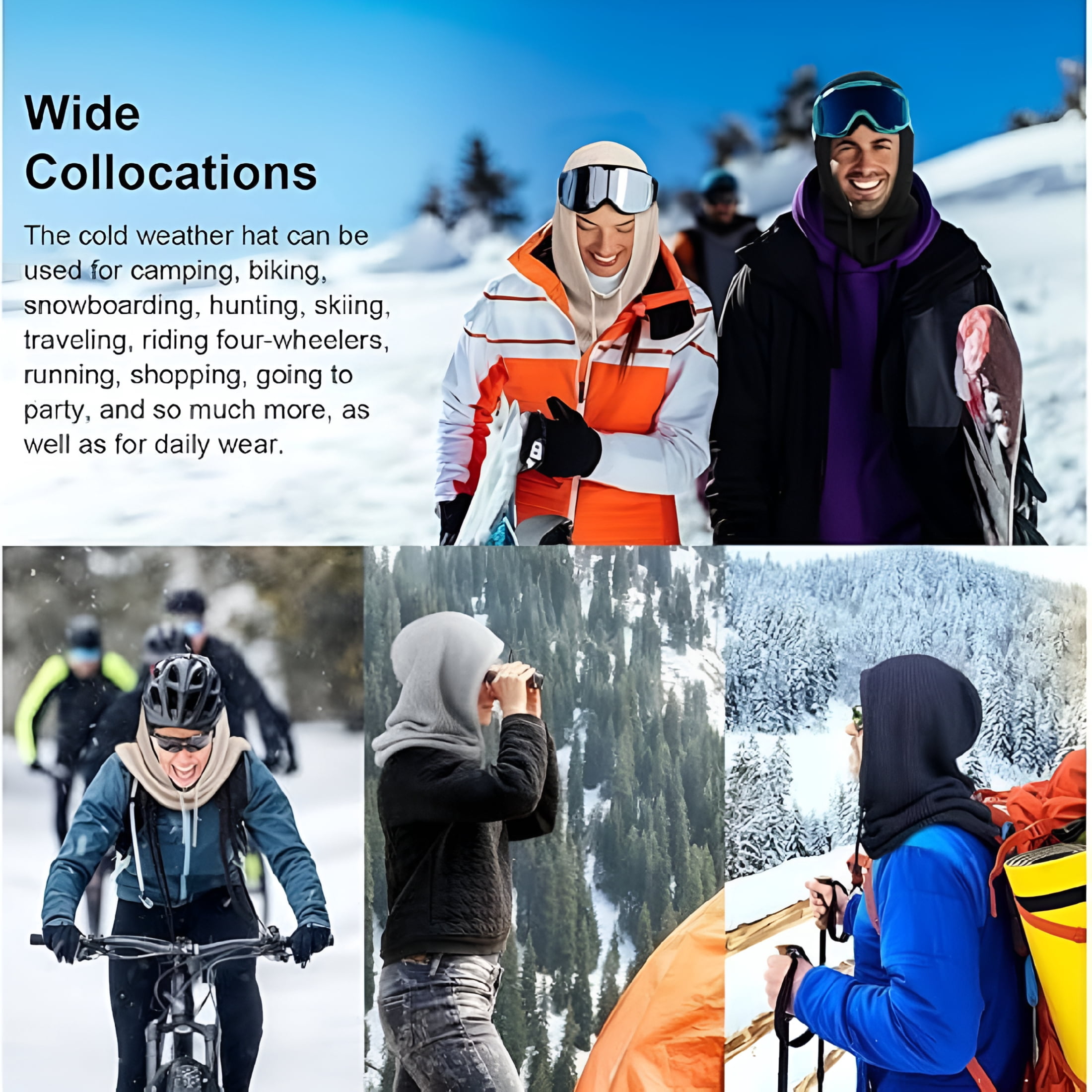 TELOLY 2026 New Women Hood Hat Winter Cashmere Knitted Beanie Hats Ski Mask Ski Cap Outdoor - Yellow - for Cold Weather Cashmere Hats for Women Winter