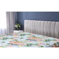 thumbnail image 5 of Ambesonne Hydrangea Pattern Fitted Sheet, Colorful Floral, Queen Size, Pale Blue Multicolor, 5 of 5