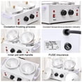 thumbnail image 4 of 1.2L Double Portable Wax Warmer Machine for Painless Hair Removal, Women Men Professional Wax Heater with Adjustable Temperature Set, 40pcs Sticks, 4 of 6