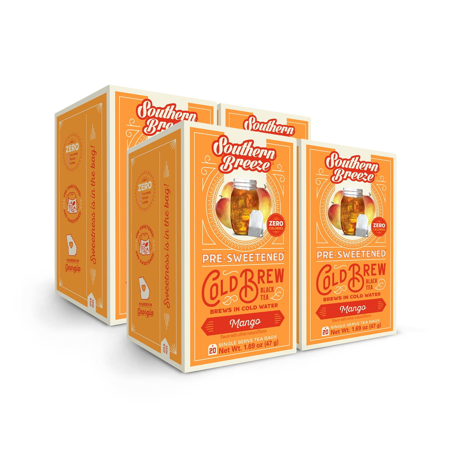 Southern Breeze Cold Brew Sweet Tea Mango 20ct - 4 Pack