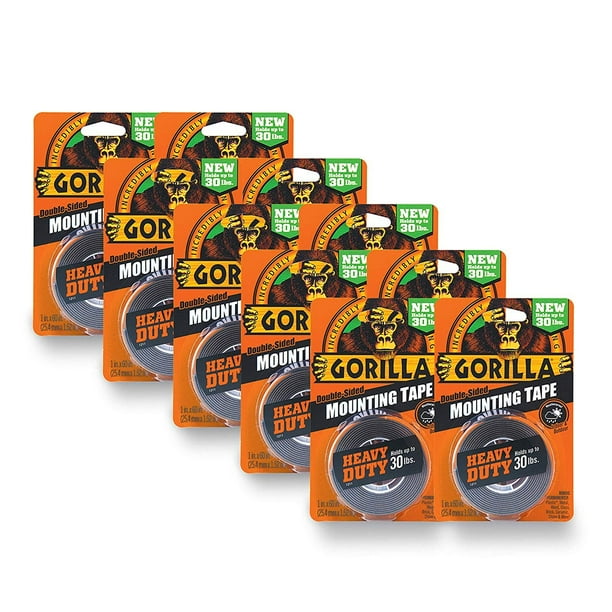 Gorilla Heavy Duty Double Sided Mounting Tape, 1 Inch x 60 Inches
