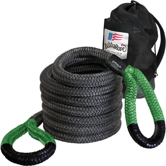 Bubba Rope 20-feet Black Jumbo Bubba Rope (Green Eye) - 176725GRG