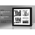 10x10 Black Collage Picture Frame, Fits Four Photos Sized 4x4 Inches