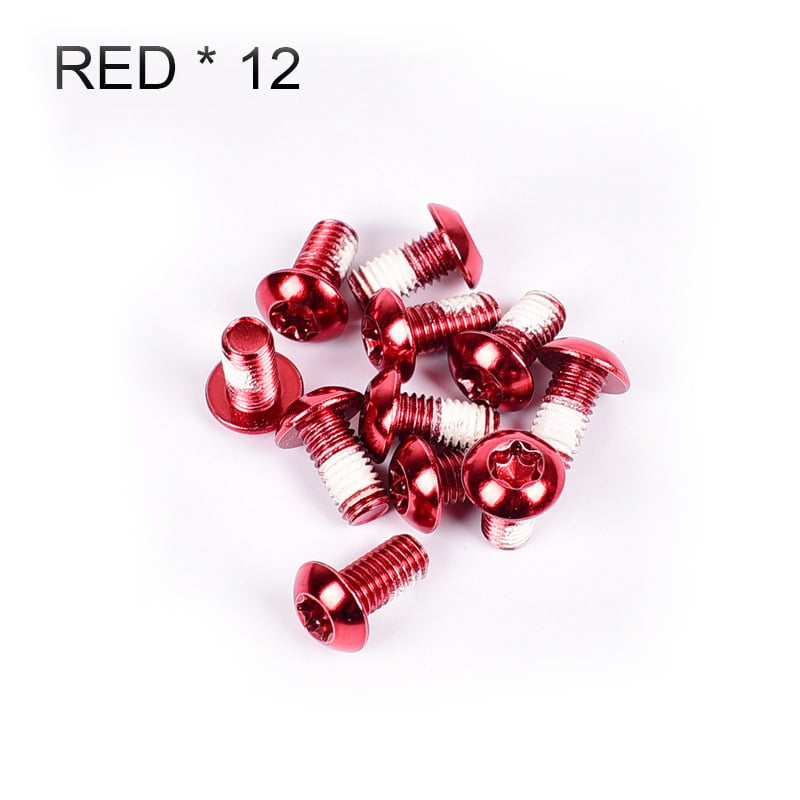 niumanery 12Pcs Bicycle Brake Disc Screws Alloy Steel Bolt Rotor Cycling for Mountain Bike Gold