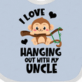 thumbnail image 4 of Inktastic Monkey I Love Hanging out with My Uncle Boys or Girls Baby Bib, 4 of 4
